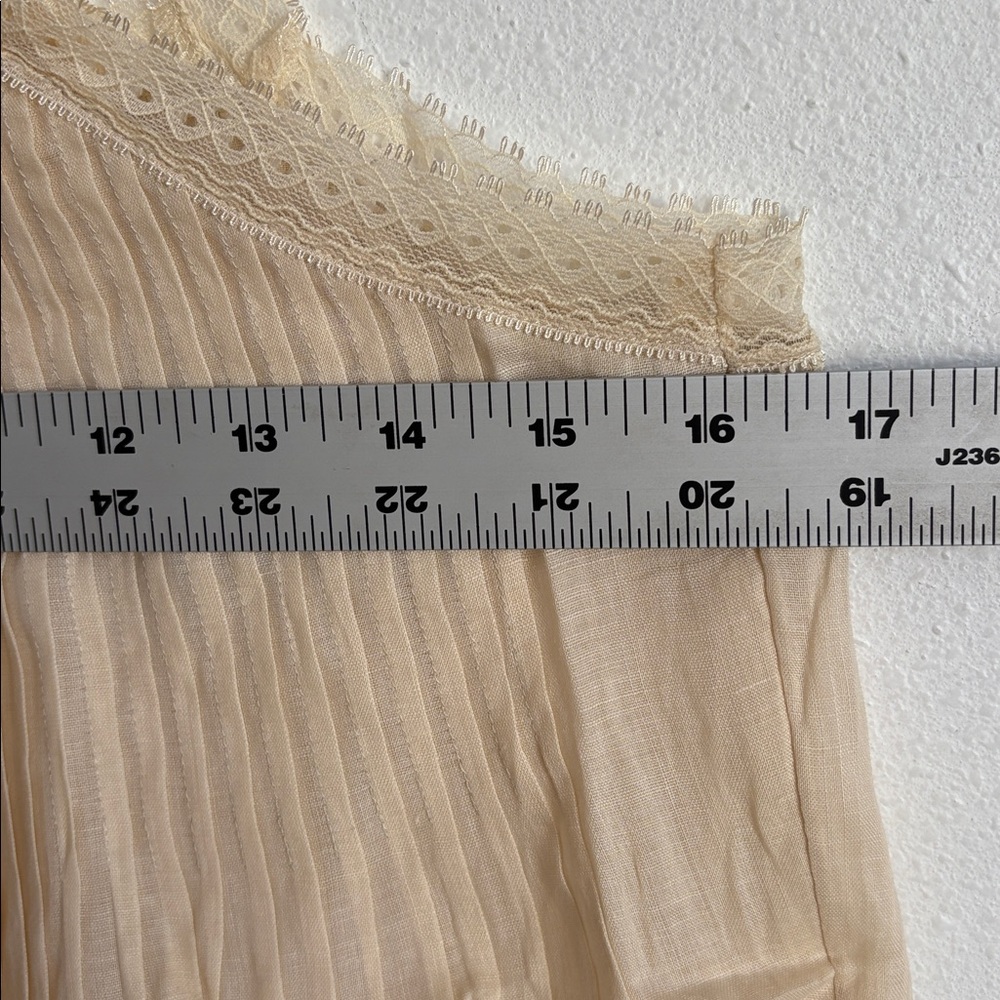 J. Crew Cream Pleated Smocked Cami Top - Picture 4 of 4